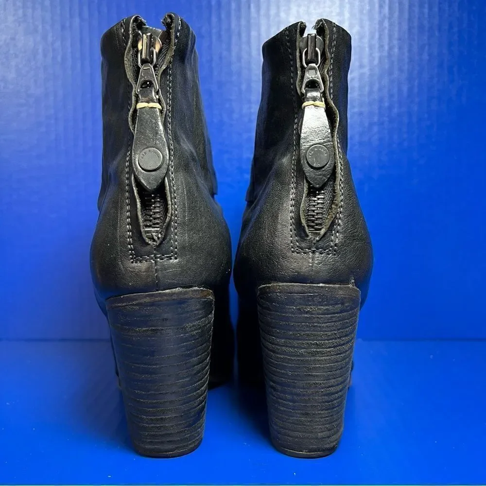 ‎Rag & Bone Womens Newbury Black Leather Booties EU36.5/US6.5